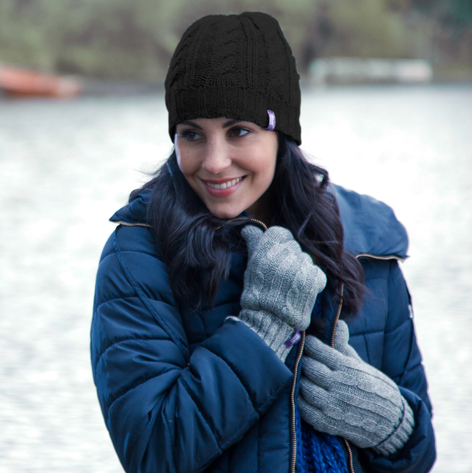Gorro Térmico Feminino em Tricô Heat Holders