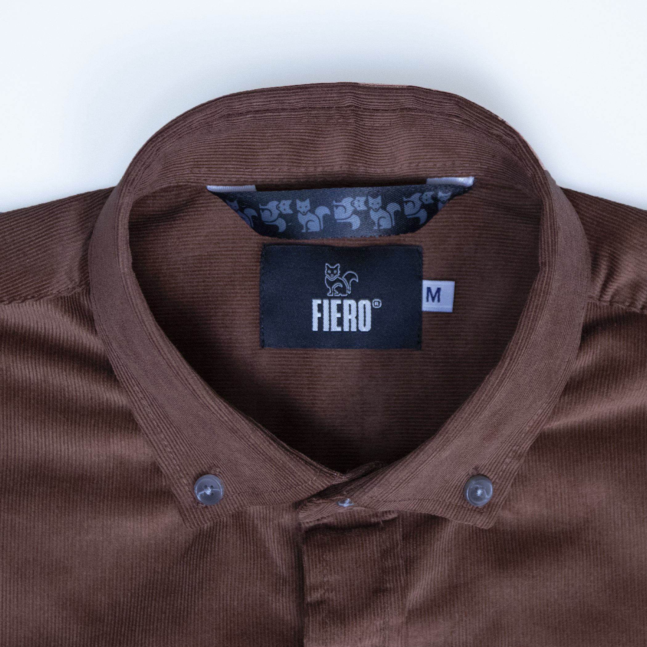 Camisa masculina de veludo Andes