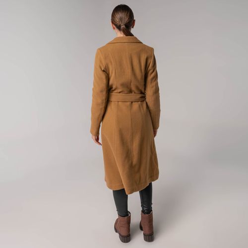 Sobretudo térmico feminino Victória com cinto em lã premium