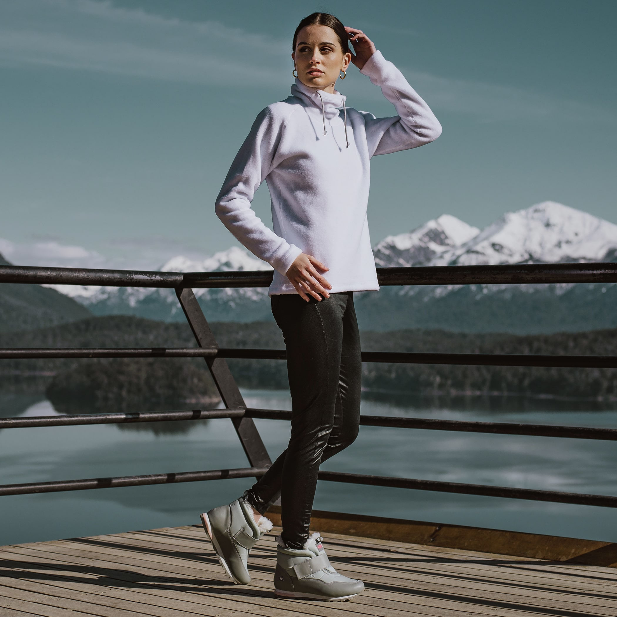 Fleece Térmico Feminino Gola Alta para neve e frio extremo Michigan Power