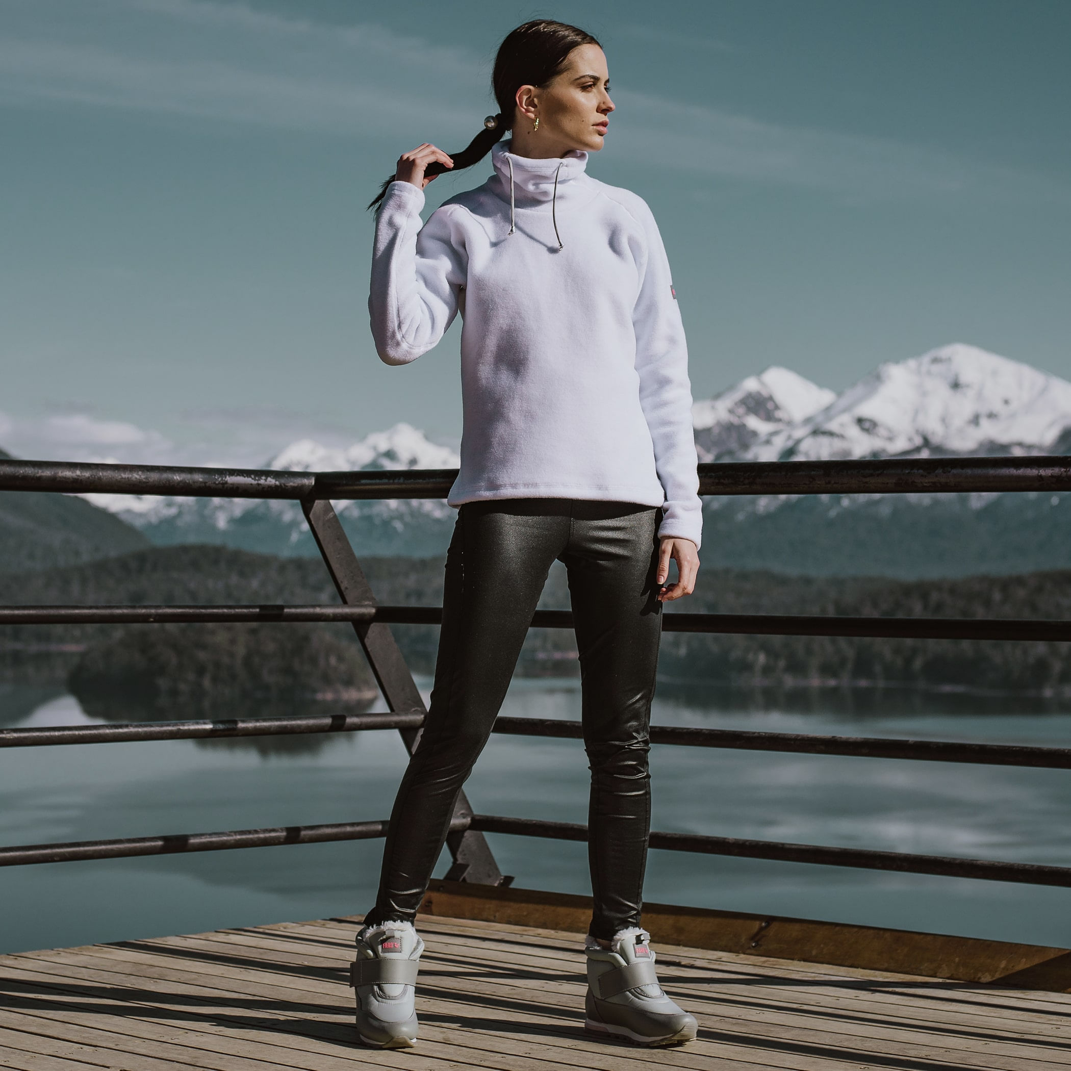 Fleece Térmico Feminino Gola Alta para neve e frio extremo Michigan Power