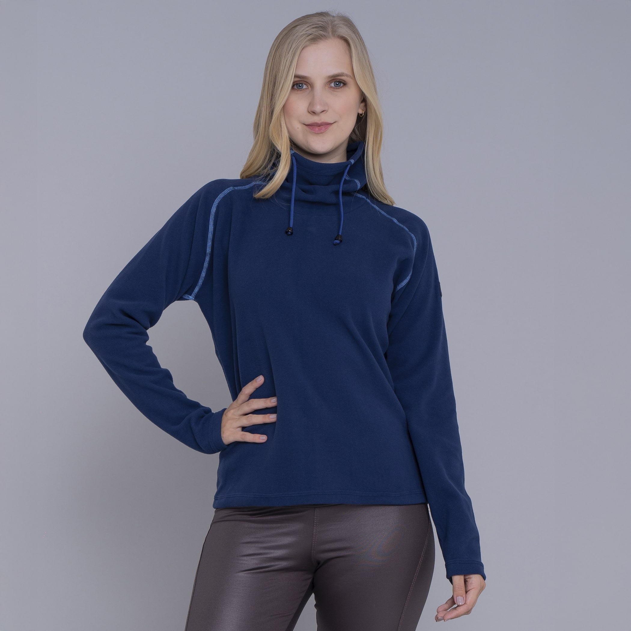 Fleece Térmico Feminino Gola Alta para neve e frio Michigan Lite