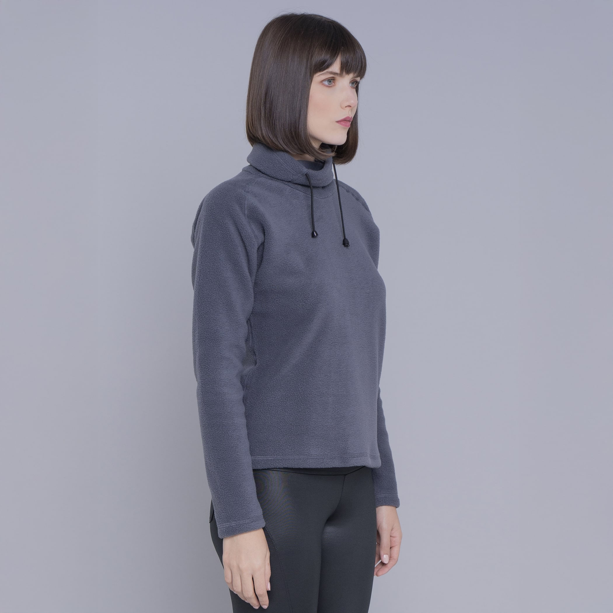 Fleece Térmico Feminino Gola Alta para neve e frio extremo Michigan Power