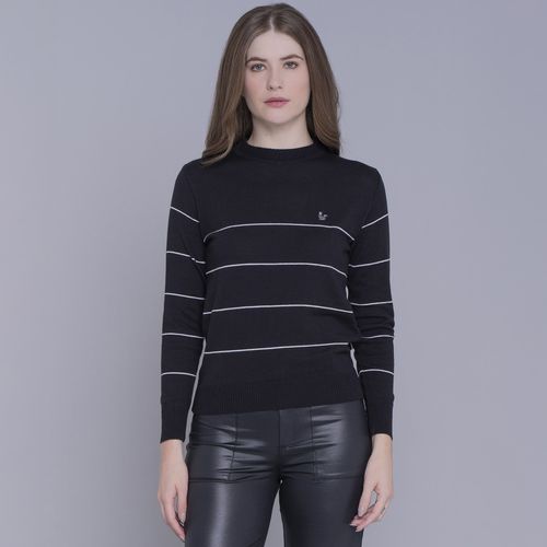 Suéter feminino em tricô La Viña gola redonda