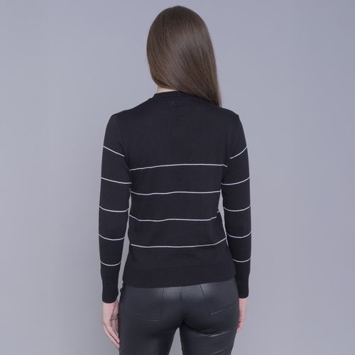 Suéter feminino em tricô La Viña gola redonda