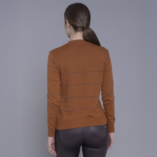 Suéter feminino em tricô La Viña gola redonda