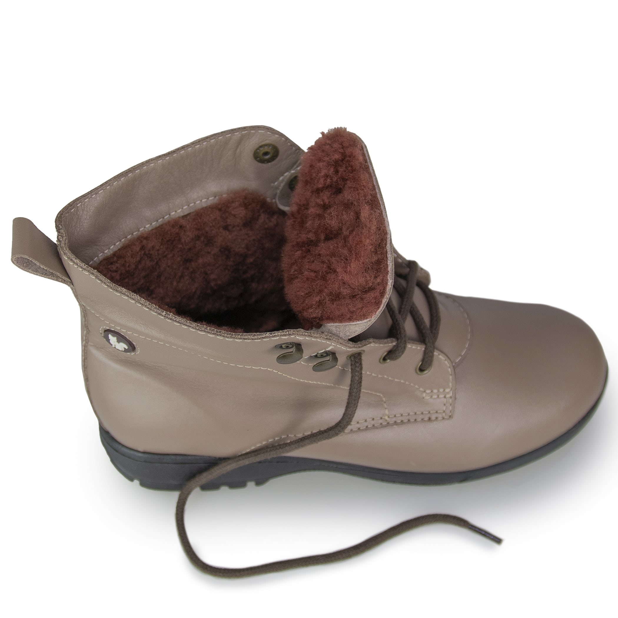Bota feminina para neve New Jasper forrada em lã natural Ref.:23458