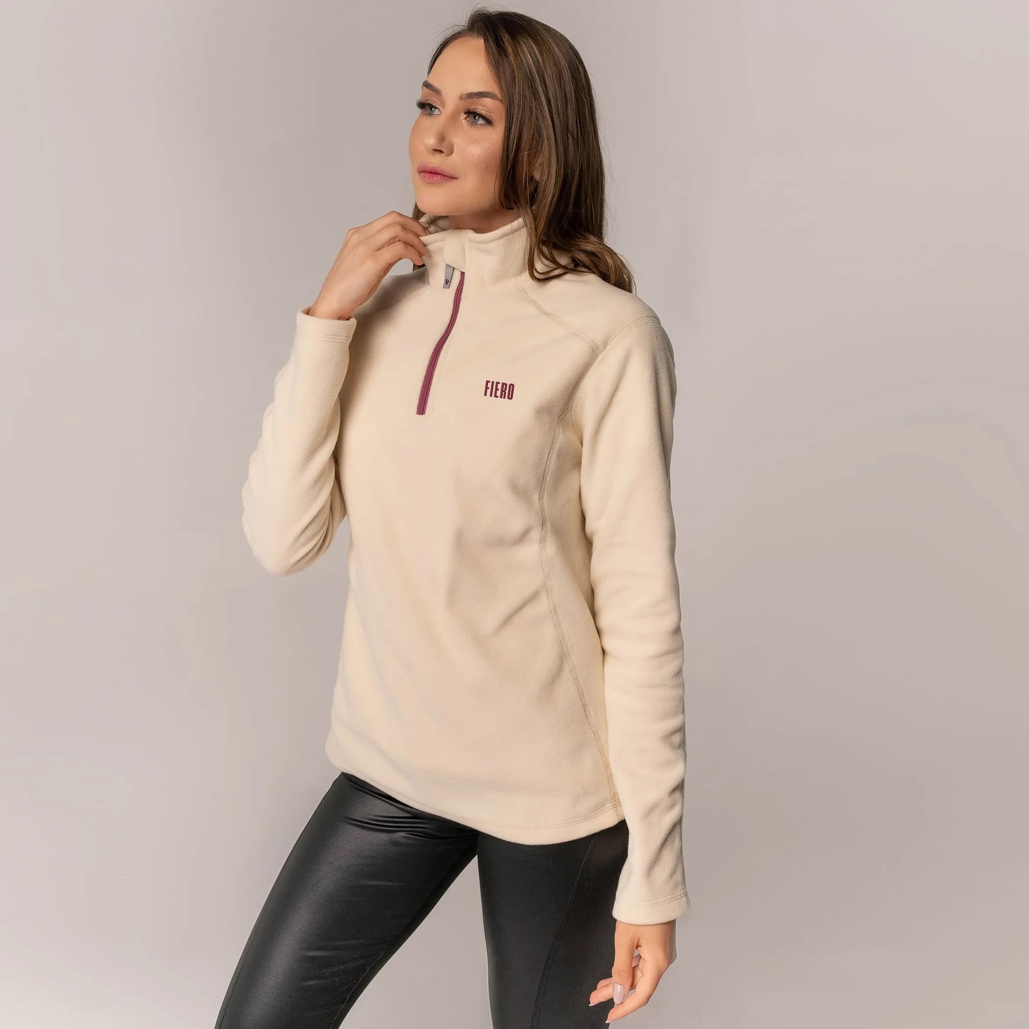 Fleece Térmico Feminino para neve e frio Meio Zíper Nuuk Original