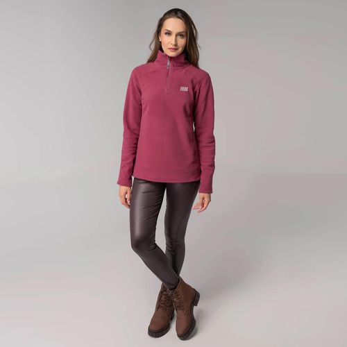 Fleece Térmico Feminino para neve e frio Meio Zíper Nuuk Original