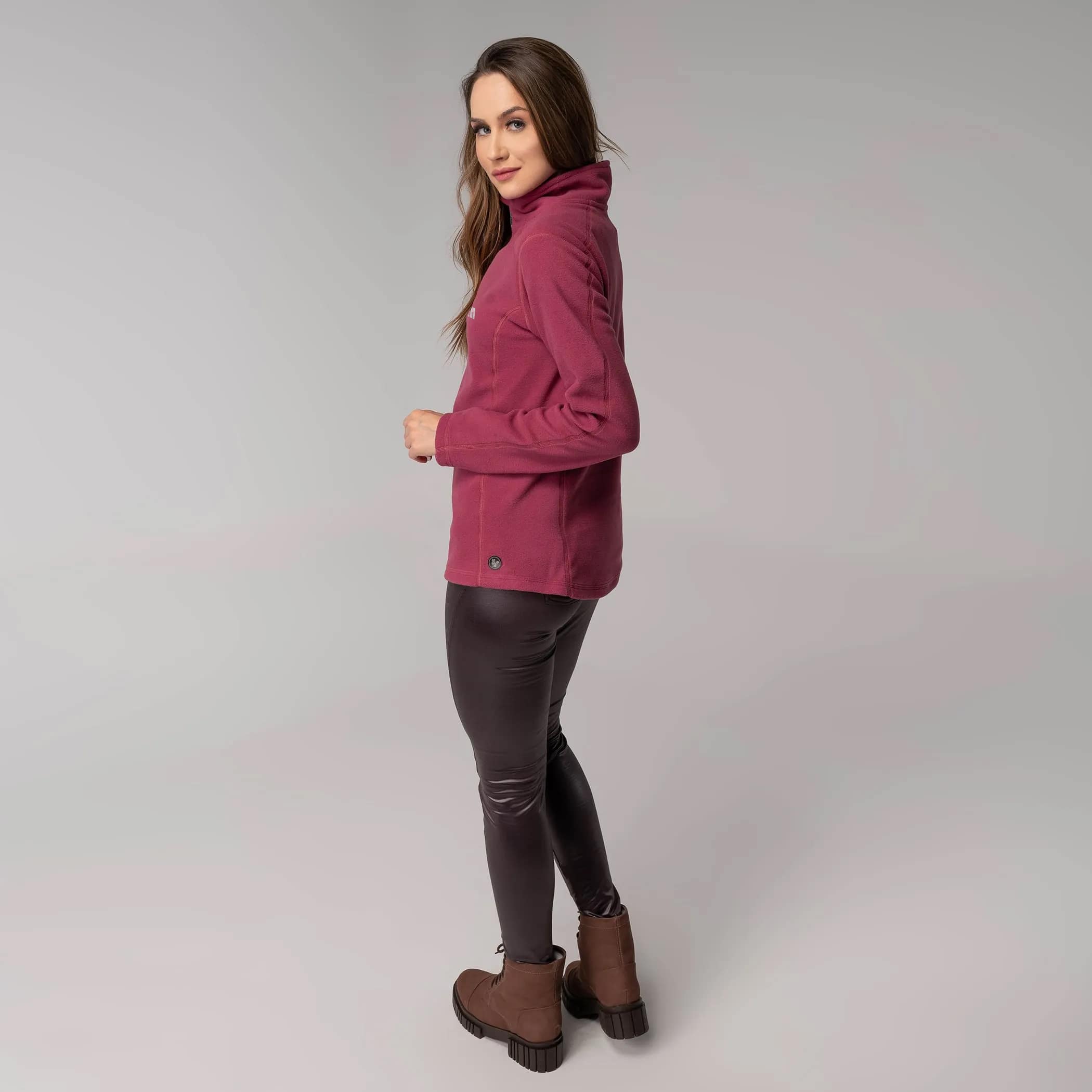 Fleece Térmico Feminino para neve e frio Meio Zíper Nuuk Original