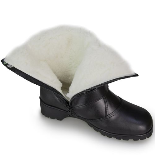 Bota para neve feminina com couro impermeável Innsbruck em lã sintética Ref.:575