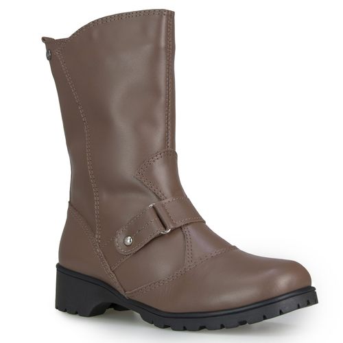 Bota para neve feminina com couro impermeável Innsbruck em lã natural Ref.:1575