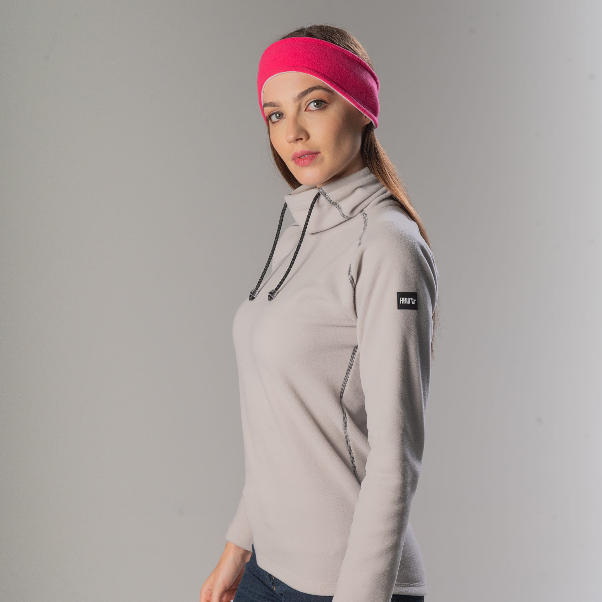 Protetor de Orelha em fleece Headband dupla face para o frio inverno e neve