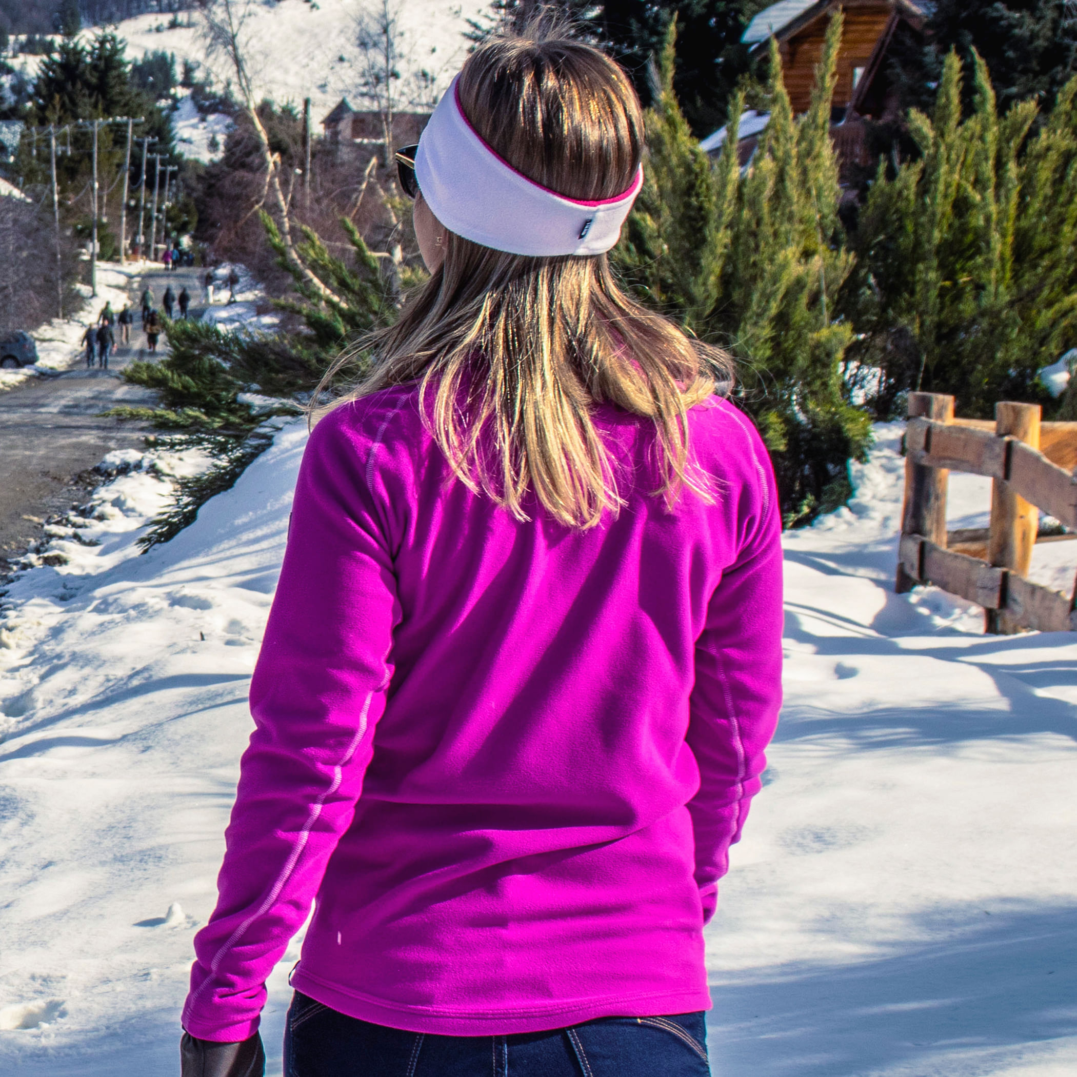 Protetor de Orelha em fleece Headband dupla face para o frio inverno e neve