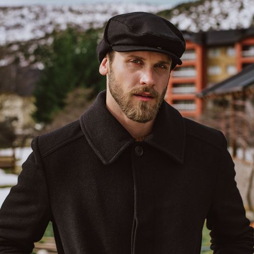 Boina térmica masculina Brighton em lã com protetor de orelha