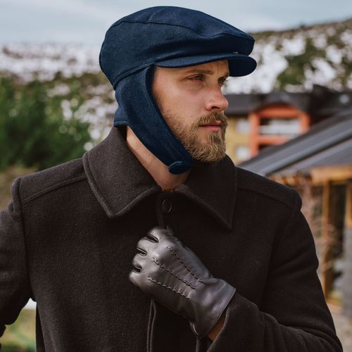 Boina térmica masculina Brighton em lã com protetor de orelha