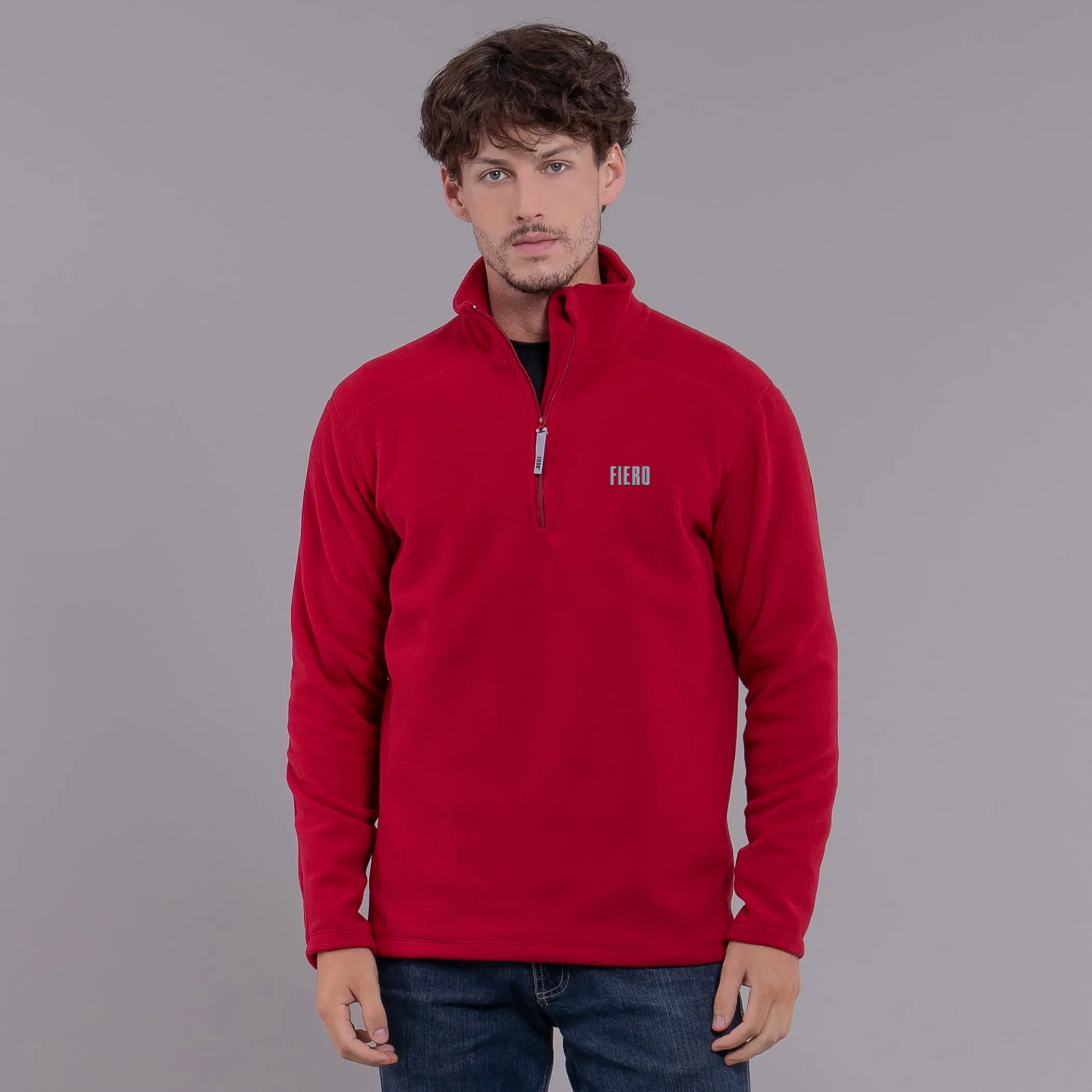 Fleece Térmico Masculino para neve e frio Meio Zíper Nuuk