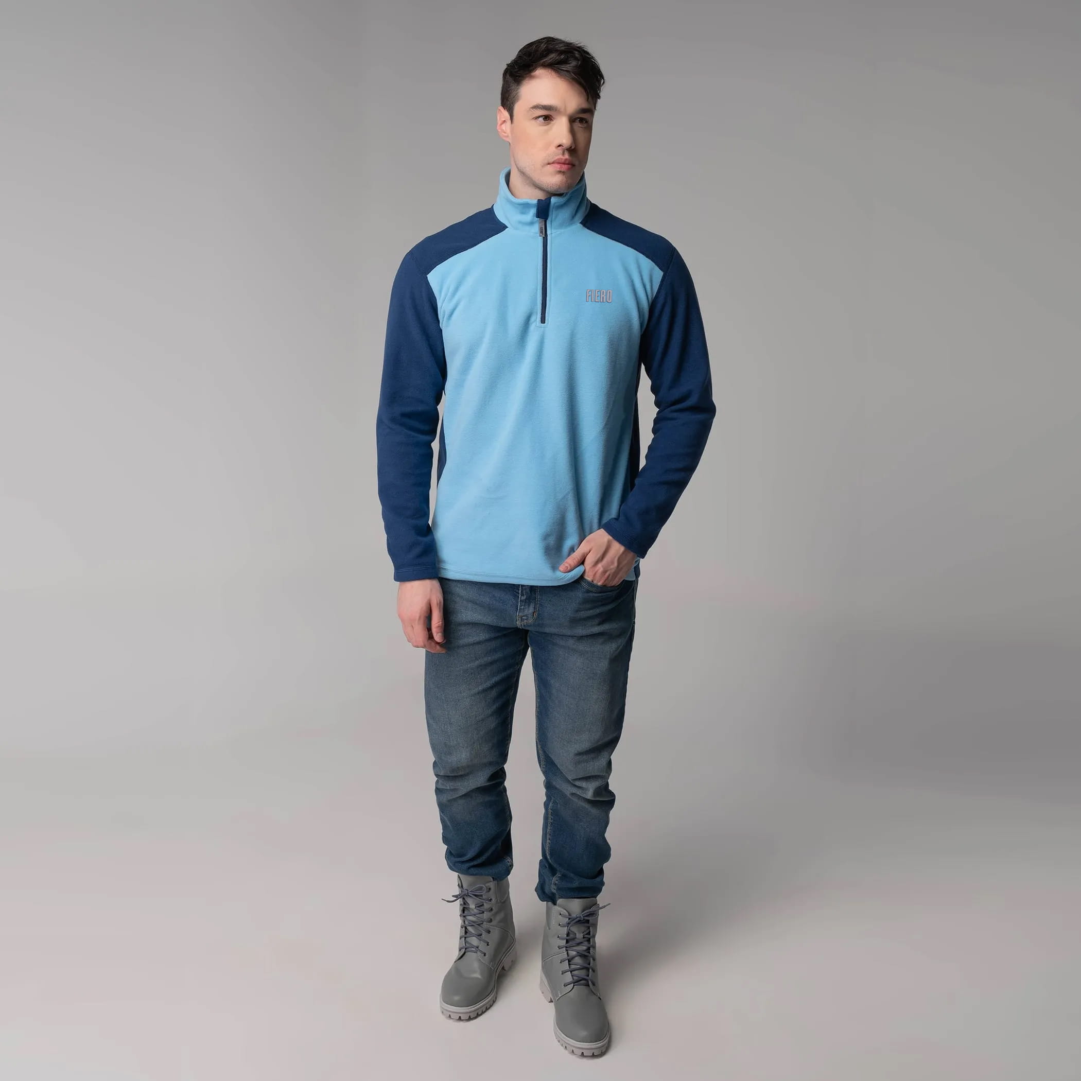 Fleece Térmico Masculino para neve e frio Meio Zíper Nuuk