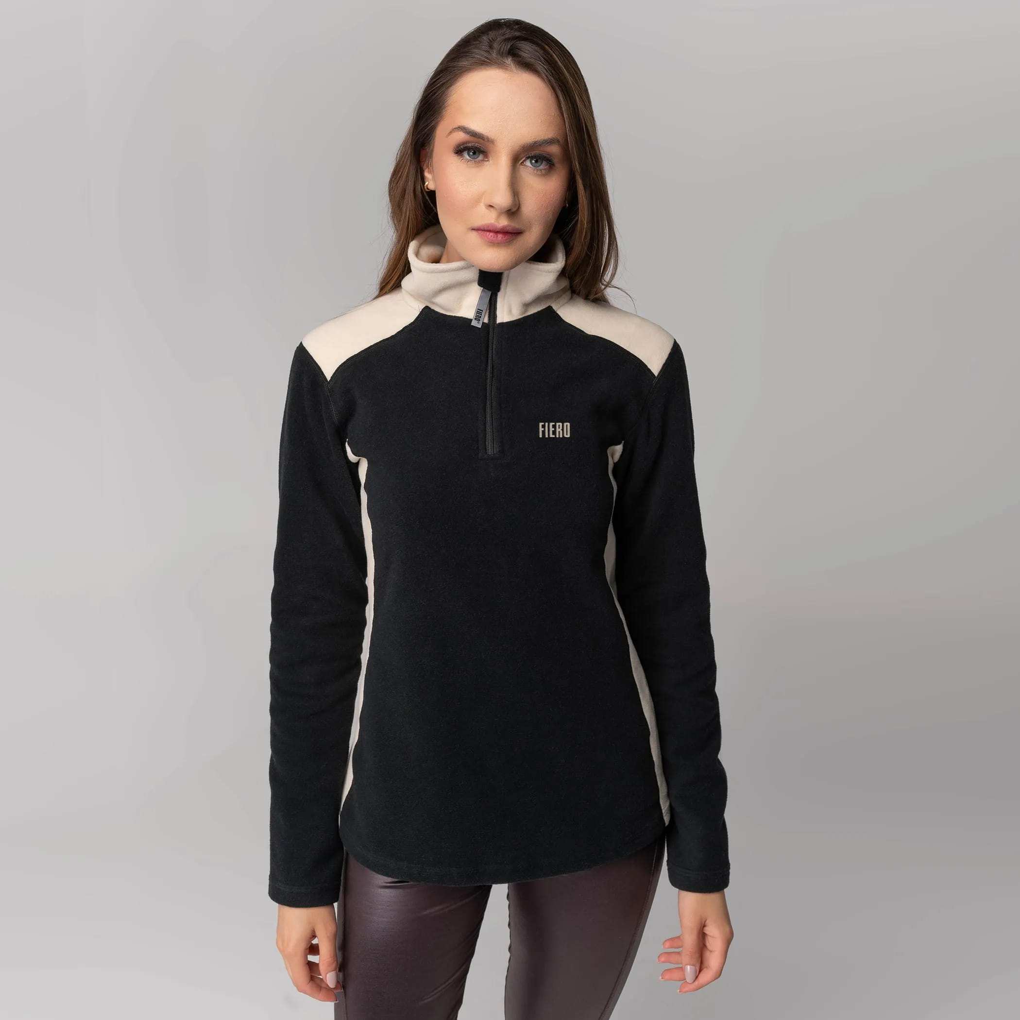 Fleece Térmico Feminino para neve e frio Meio Zíper Nuuk Original