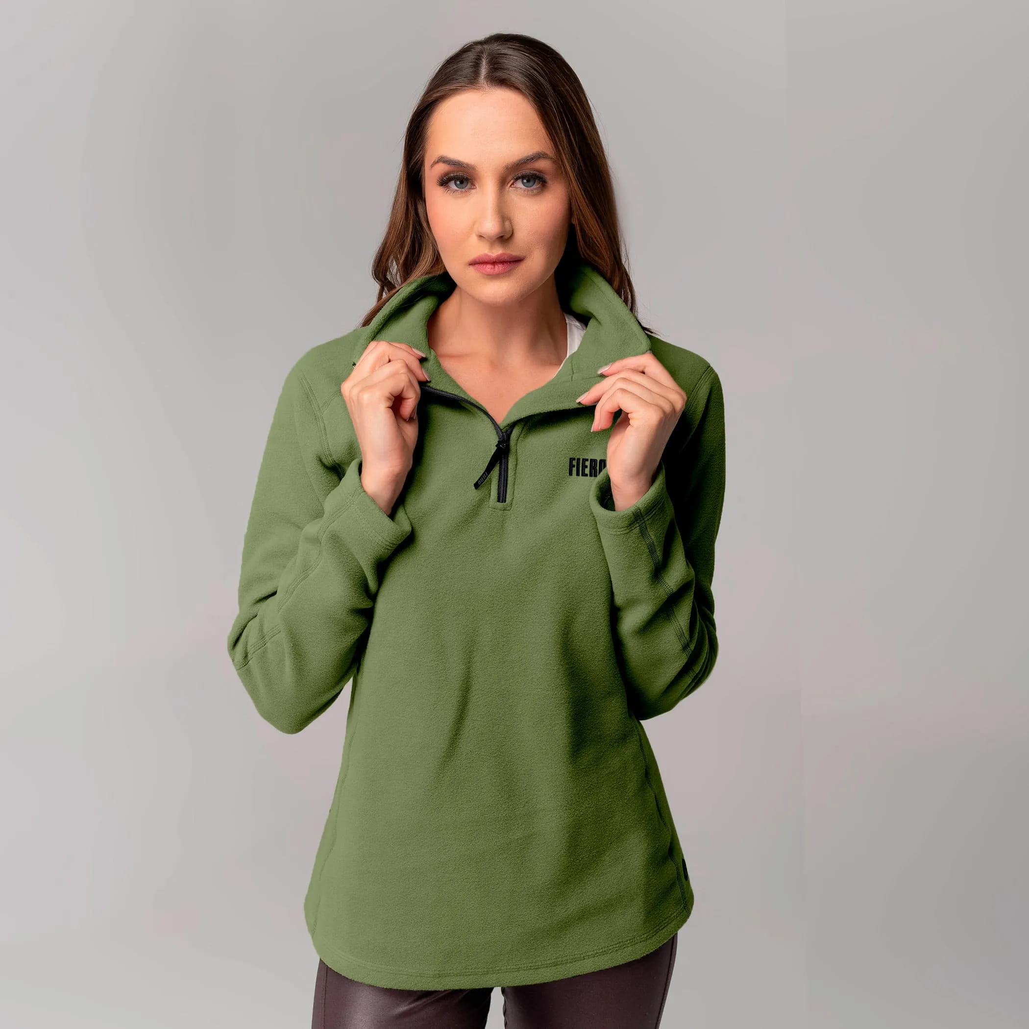 Fleece Térmico Feminino para neve e frio Meio Zíper Nuuk Original