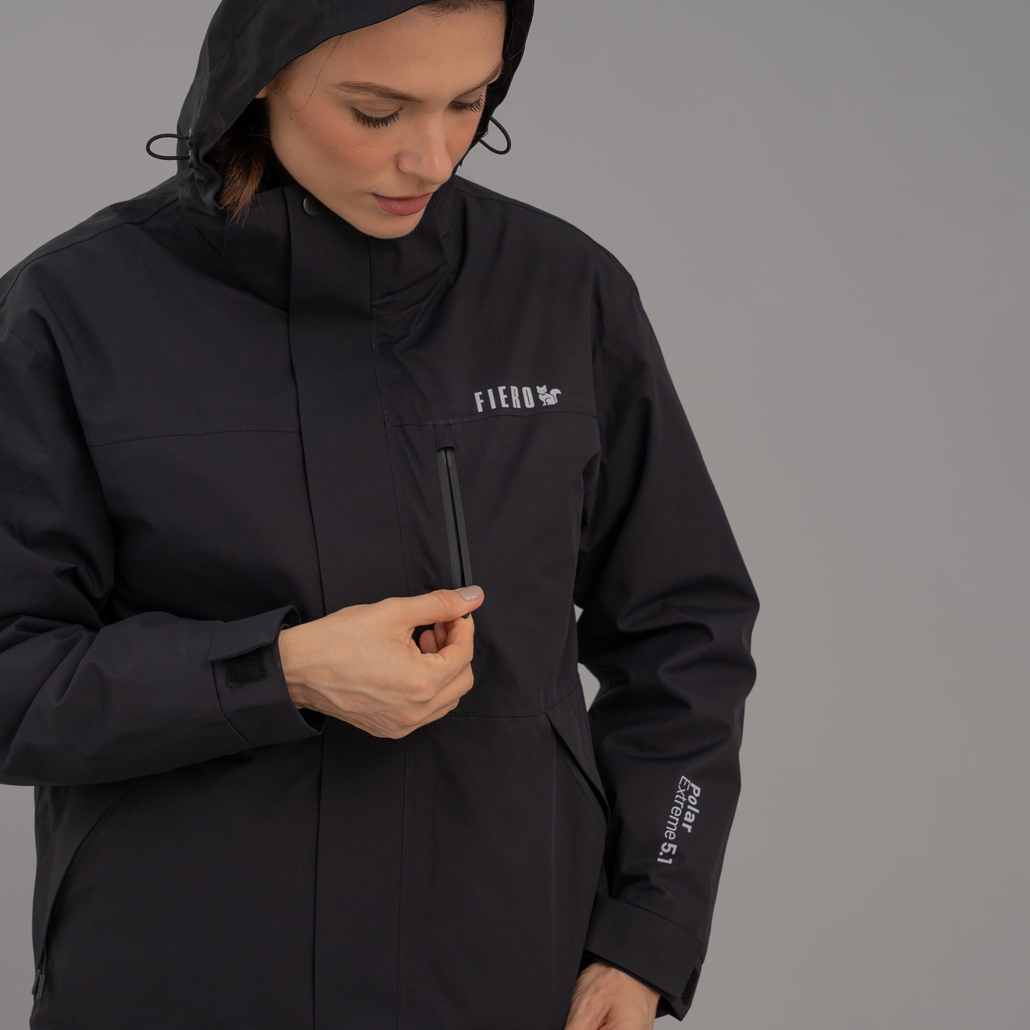 Casaco feminino 5 em 1 Polar Extreme impermeável para neve