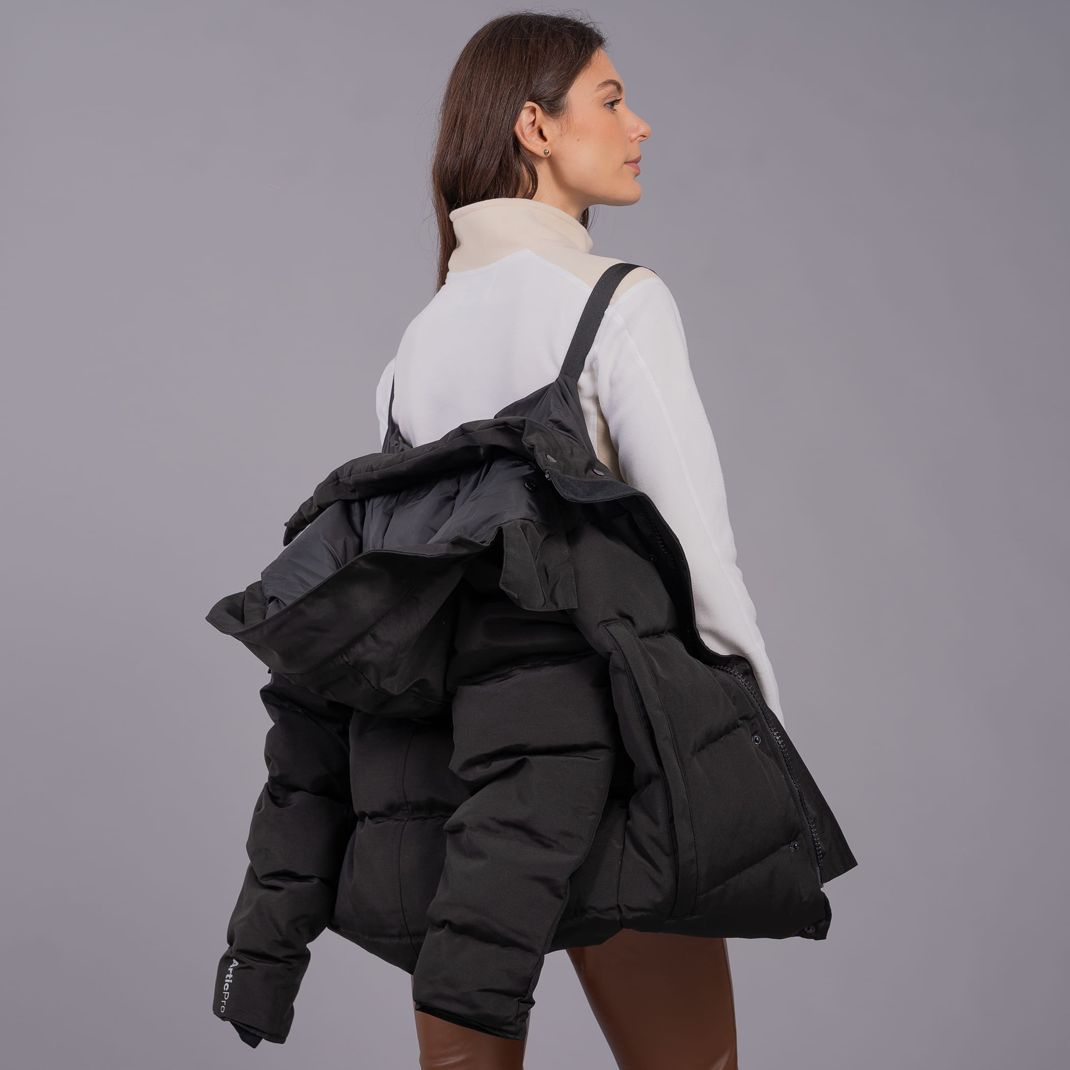 Casaco feminino Artic Pro puffer para o frio extremo e neve