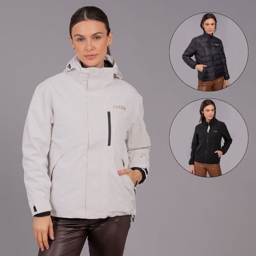 Casaco feminino 5 em 1 Polar Extreme impermeável para neve