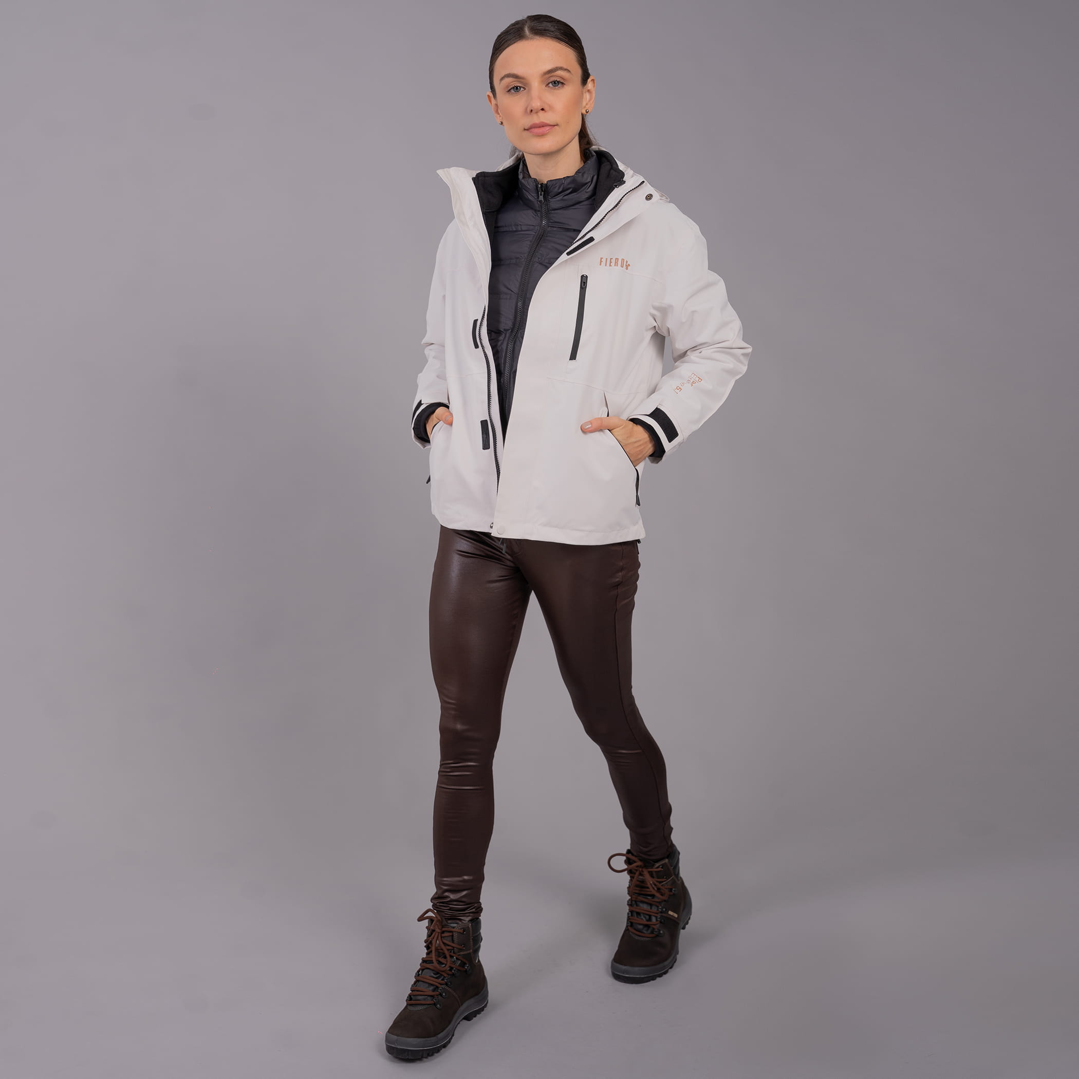 Casaco feminino 5 em 1 Polar Extreme impermeável para neve