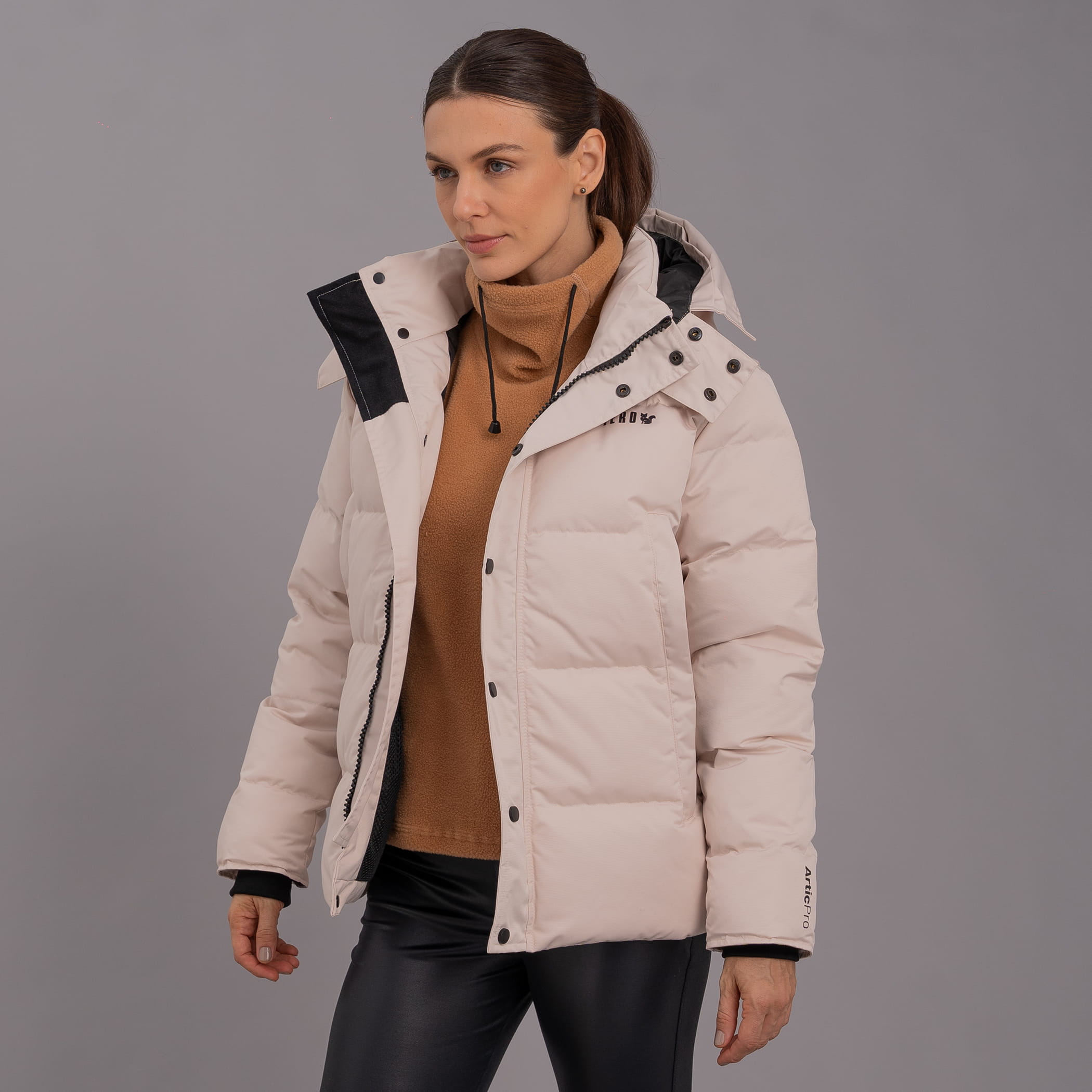 Casaco feminino Artic Pro puffer para o frio extremo e neve