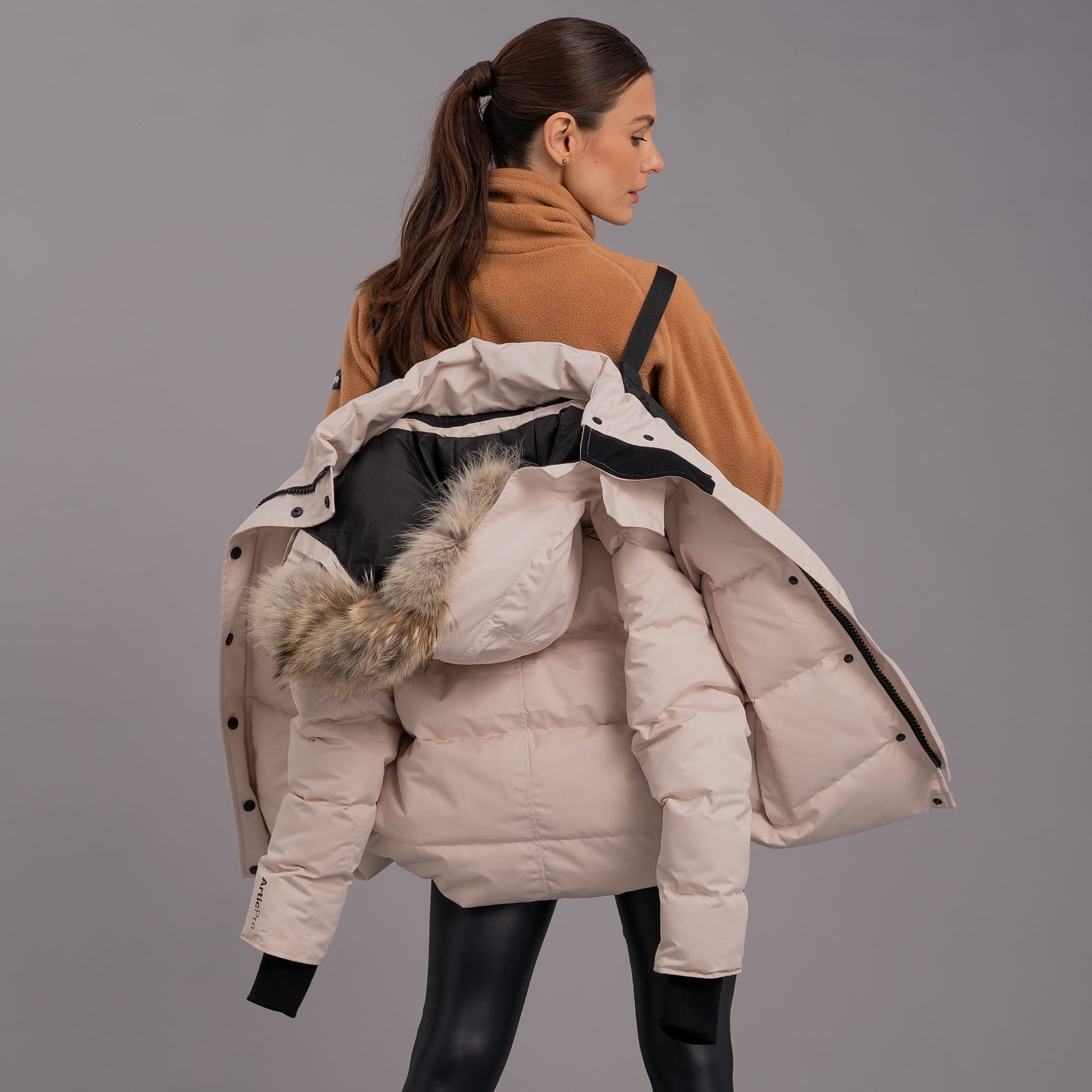 Casaco feminino Artic Pro puffer para o frio extremo e neve