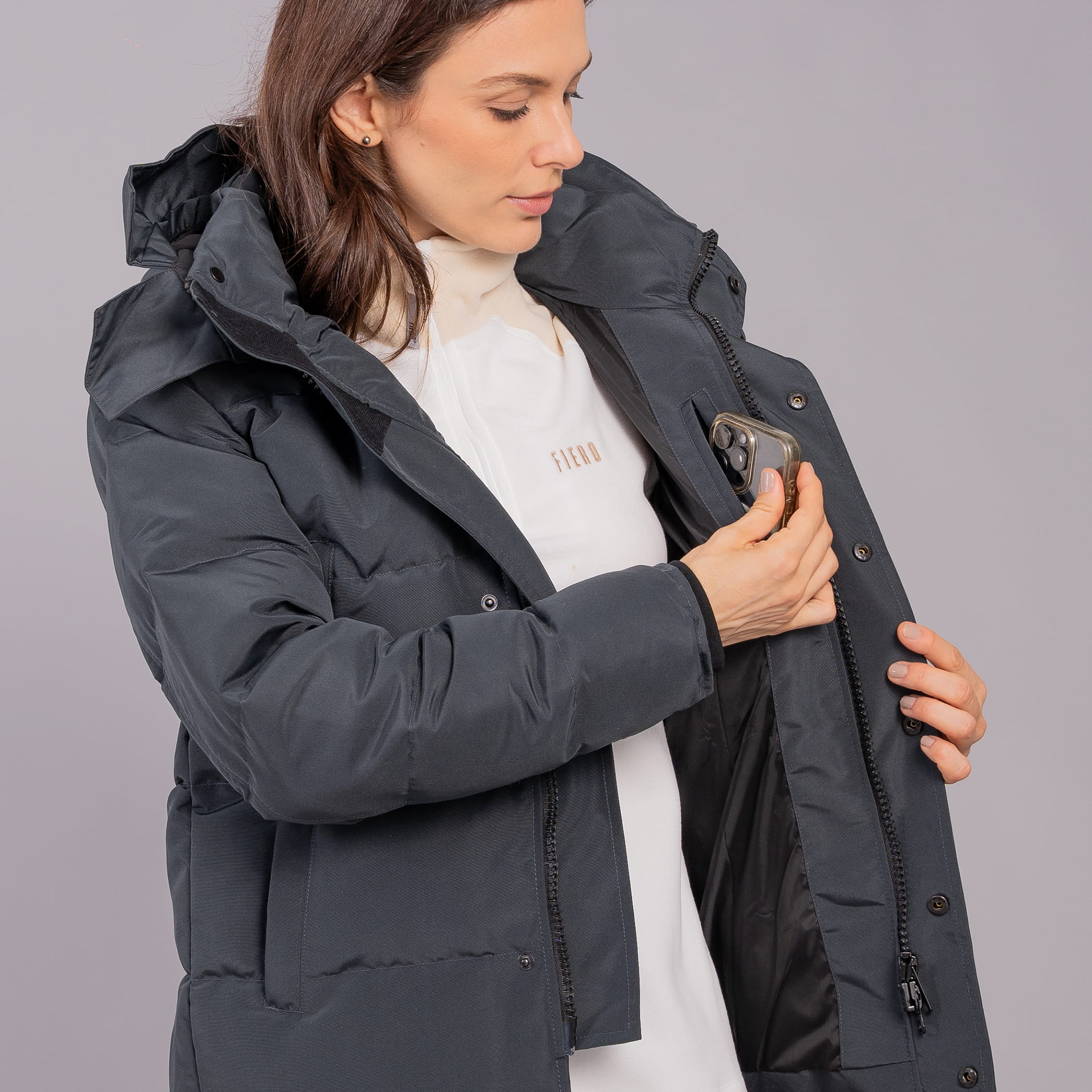 Casaco feminino Artic Pro puffer para o frio extremo e neve