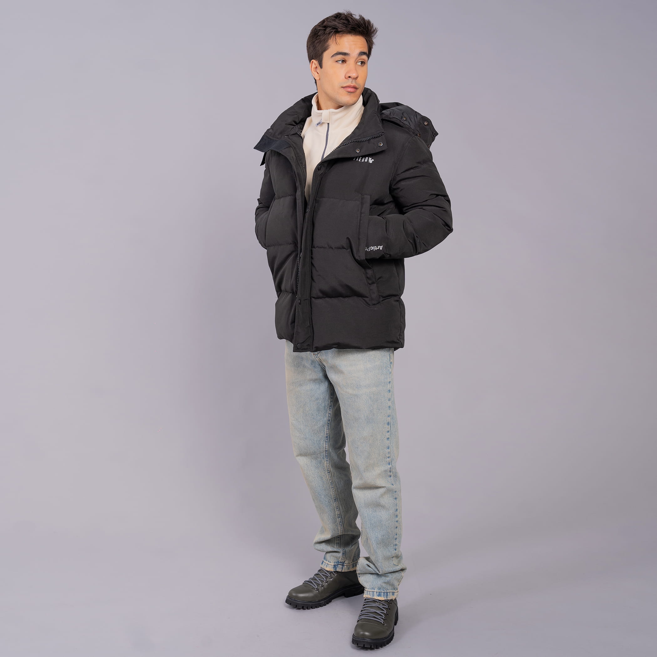 Casaco masculino Artic Pro puffer para o frio extremo e neve