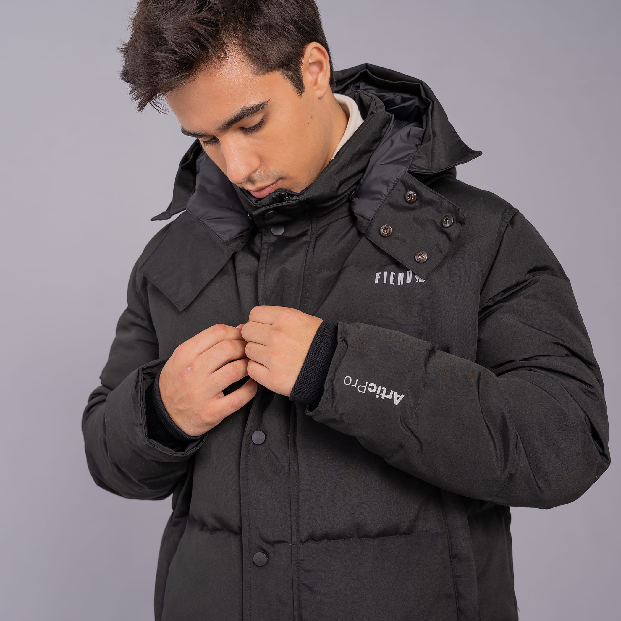 Casaco masculino Artic Pro puffer para o frio extremo e neve