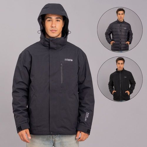 Casaco masculino 5 em 1 Polar Extreme impermeável para neve
