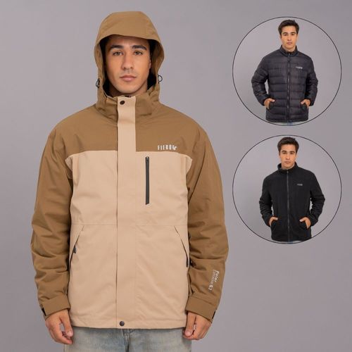 Casaco masculino 5 em 1 Polar Extreme impermeável para neve