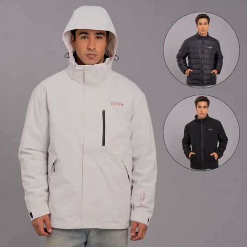 Casaco masculino 5 em 1 Polar Extreme impermeável para neve