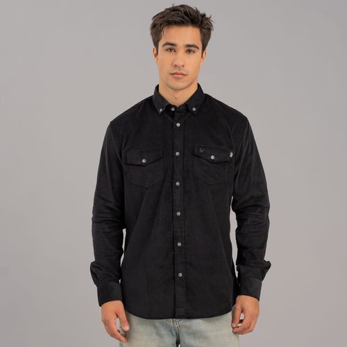 Camisa masculina de veludo Andes