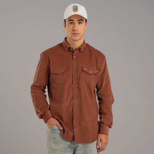 Camisa masculina de veludo Andes