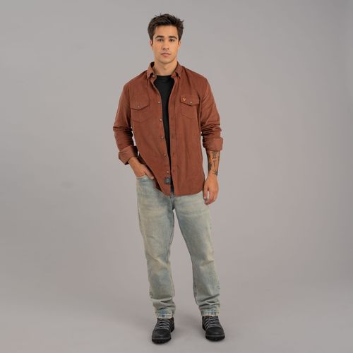 Camisa masculina de veludo Andes