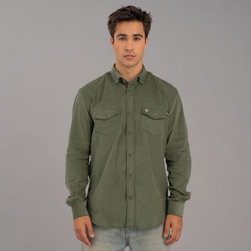 Camisa masculina de veludo Andes