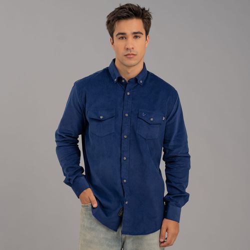Camisa masculina de veludo Andes