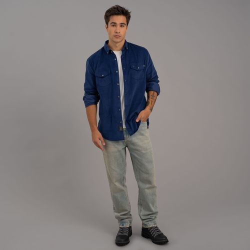 Camisa masculina de veludo Andes