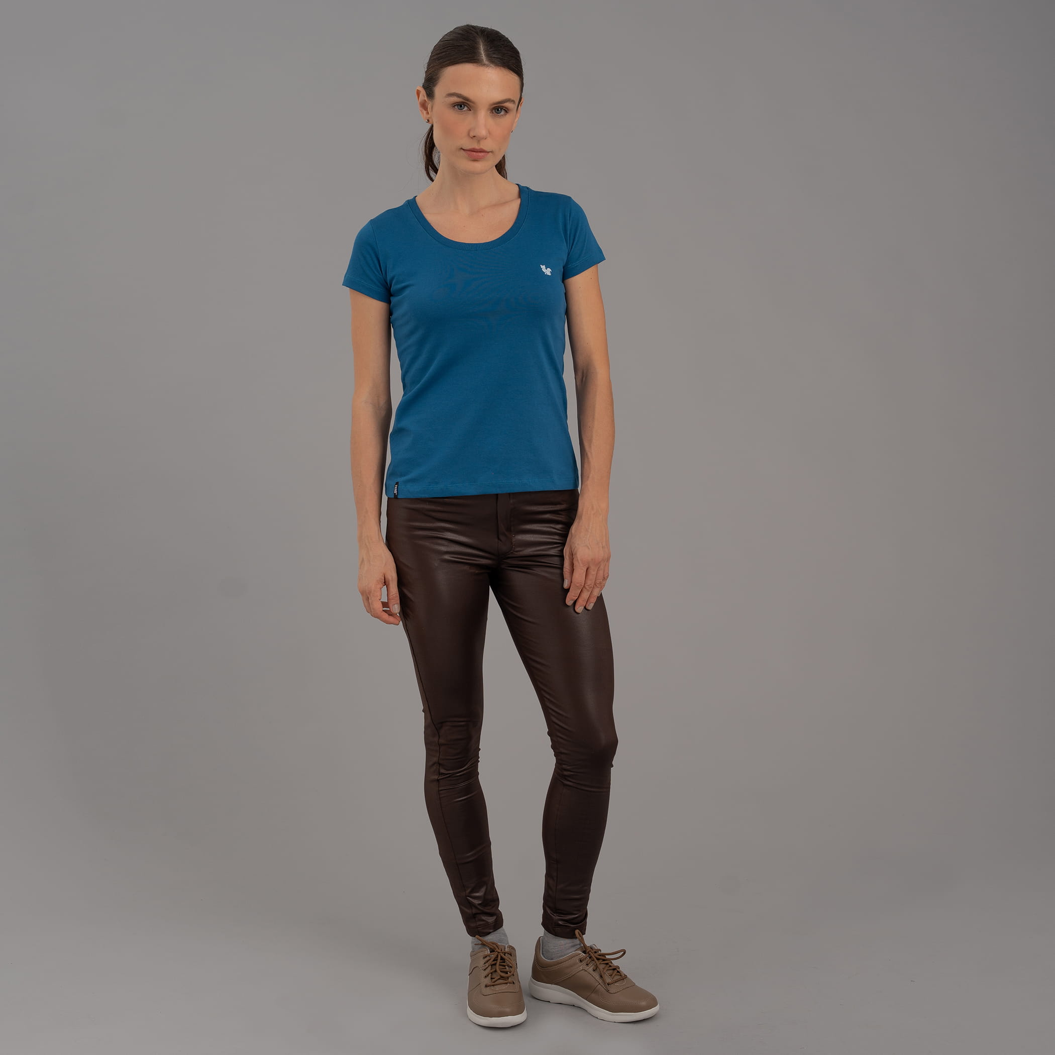 Camiseta Feminina Baby Look Basic Manga curta