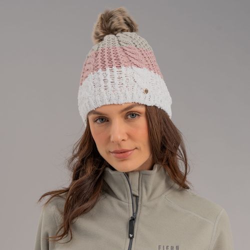 Gorro Feminino para o frio intenso forrado em lã com pompom forrado em lã Copenhague