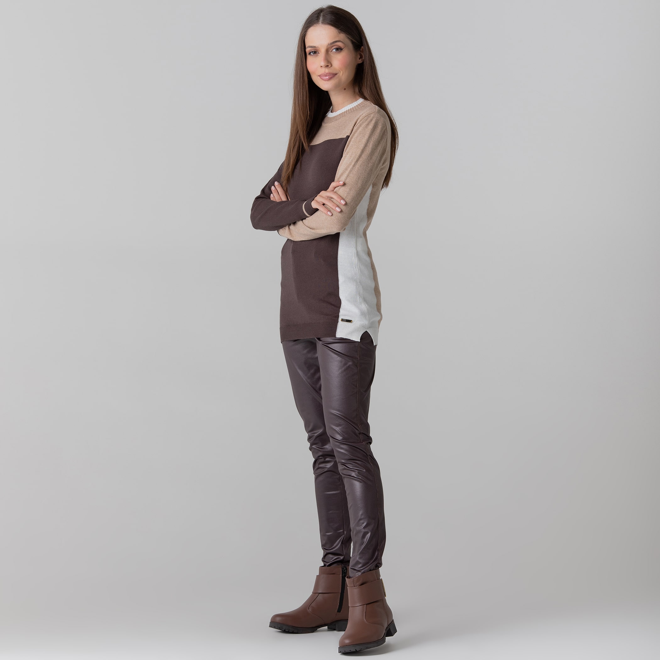 Calça térmica feminina skinny para o frio e inverno Thermo Shine Cirrê