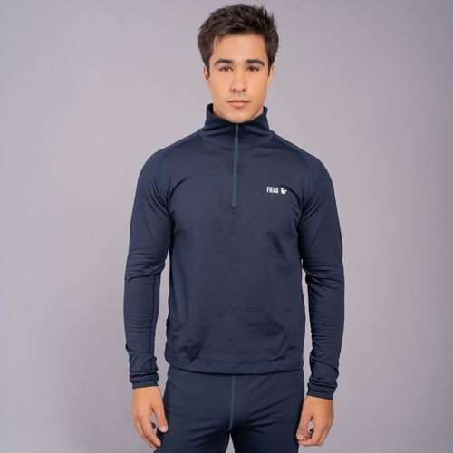 Blusa Térmica Masculina Seg. Pele Meio Zíper Thermo Premium Original Slim Fit