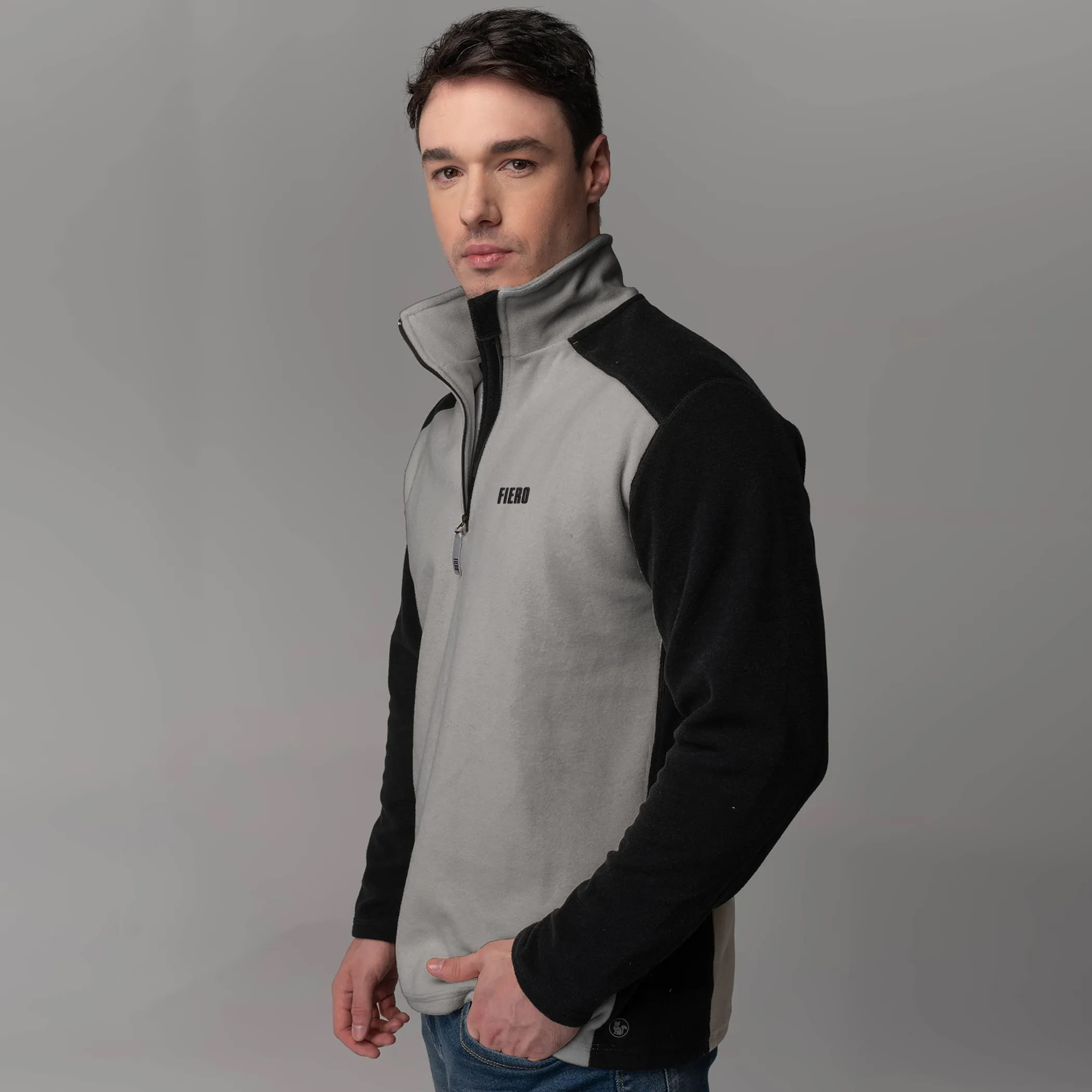 Fleece Térmico Masculino para neve e frio Meio Zíper Nuuk