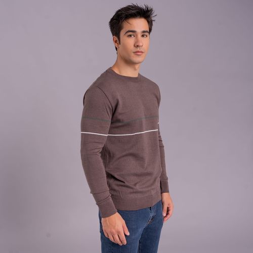 Suéter masculino em tricô El Carril gola redonda