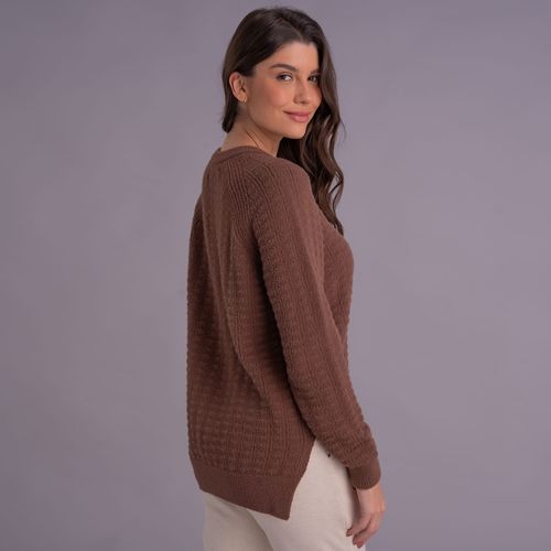 Suéter feminino em tricô oversized peluciado confort Pucará