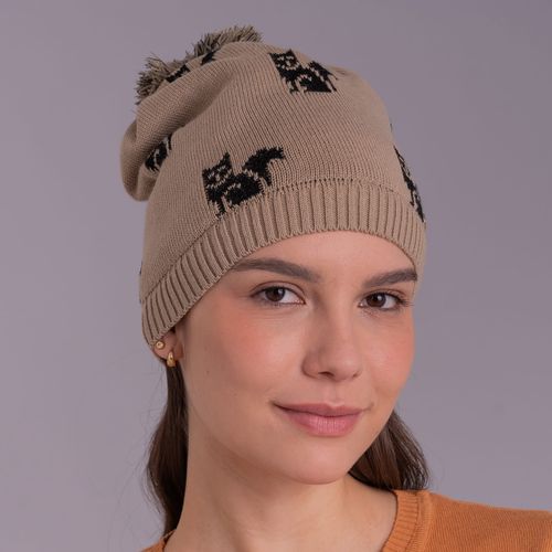 Gorro Térmico Feminino Shiny Snow Fox Tricô Premium